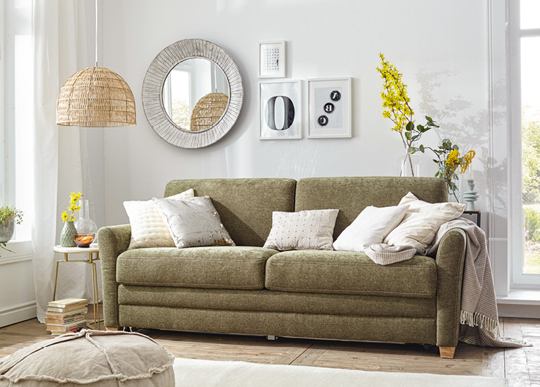giftgrünes Sofa